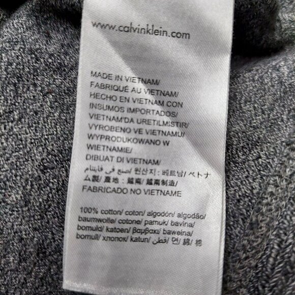 Calvin Klein Mens Half-Zip Pullover Sweater Gray XL 100% Cotton Made In Vietnam - Picture 5 of 6